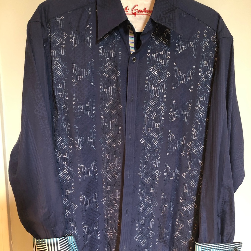 Robert Graham men’s long sleeve shirt medium
